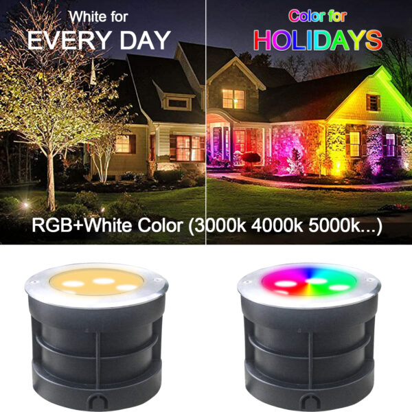 Led RGBW stainless steel circular buried light UD6W-RGBW