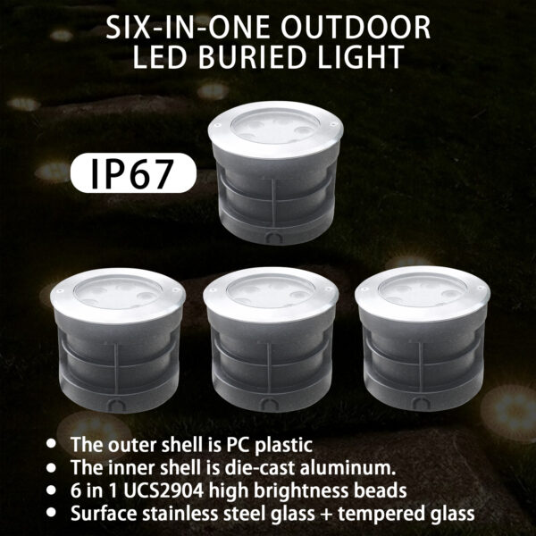 Led RGBW stainless steel circular buried light UD6W-RGBW