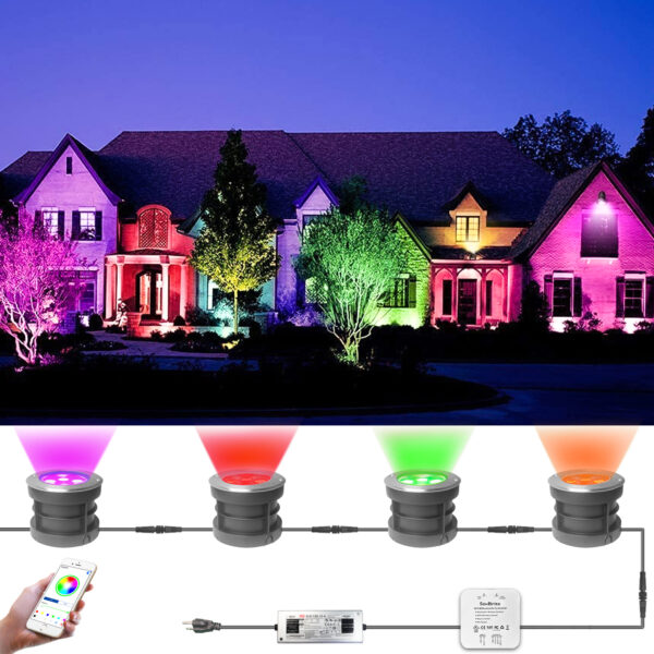 Led RGBW stainless steel circular buried light UD6W-RGBW