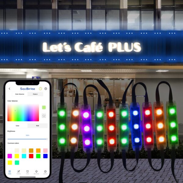 3 LED Window Lights GLMD192 and Track