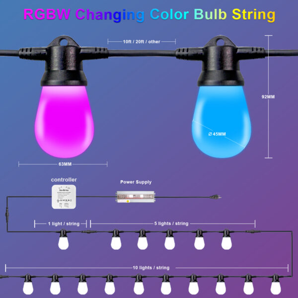 Bulb String Lights GLMD181-RGBW
