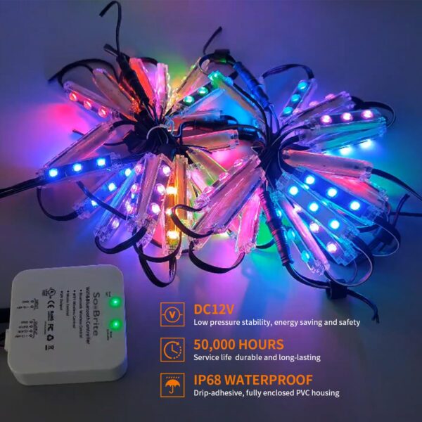 3 LED Window Lights GLMD192 and Track