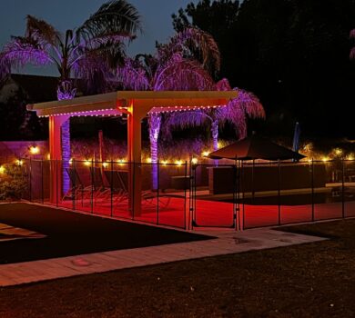 backyard-landscaping-lights-and-pergola-gilbert-az